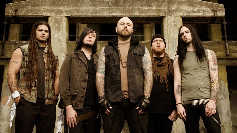 Five Men in Band Attire — Brown, Serious