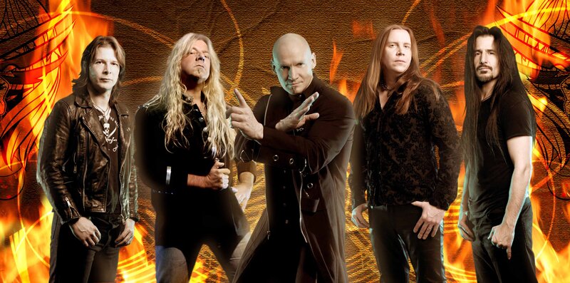 Five Men in Band Attire — Orange