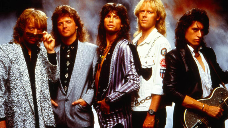 Five Men in Band Attire — White