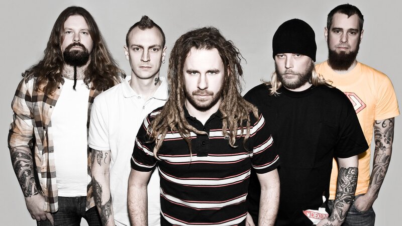 Five Men in Band — Black, Serious, Photograph, Beards