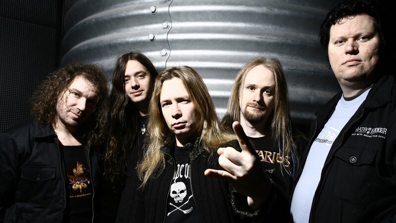 Five Men in Band — Black, Serious, Photograph, Long Hair