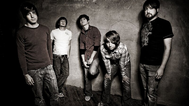 Five Men in Band Pose — Black, Dramatic