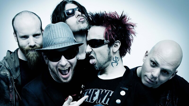 Five Men in Band Pose — Black, Energetic