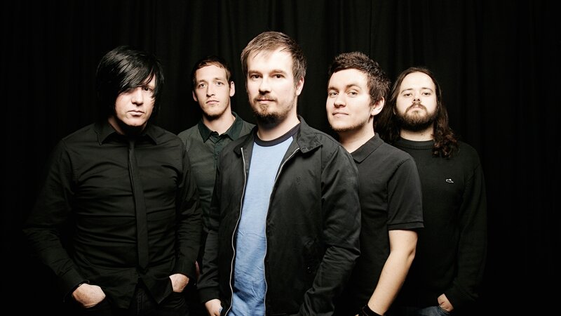 Five Men in Black Clothing — Serious, Photograph, Black Shirts