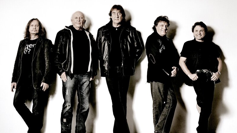 Five Men in Black Clothing — Serious, Photograph, Jackets