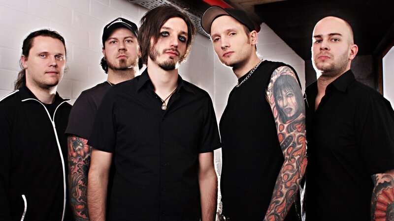 Five Men in Black Shirts — Serious, Photograph