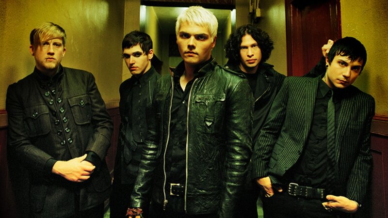 Five Men in Dark Clothing — Black, Serious, Photograph
