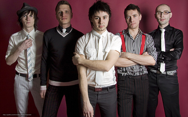 Five Men in Formal Wear — Red
