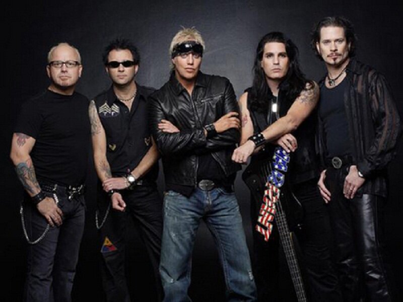 Five Men in Rock Band Attire