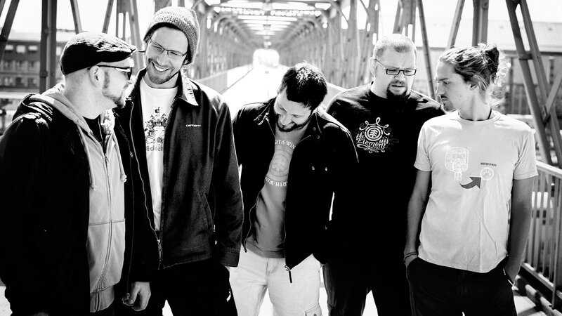 Five Men on a Bridge — Black