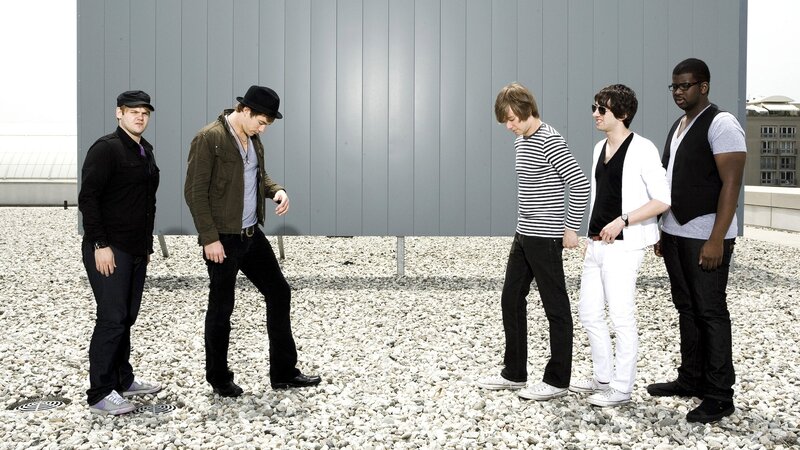 Five Men on Rooftop — Gray
