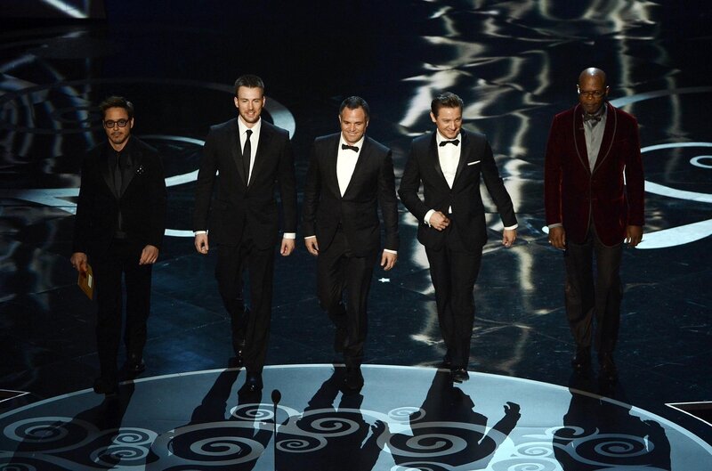 Five Men on Stage — Black, Formal