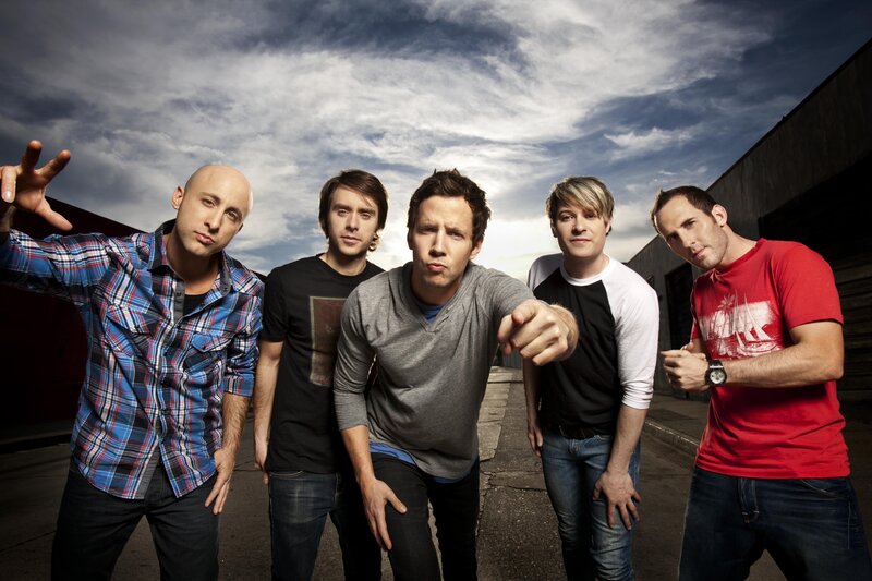 Five Men Posing — Blue