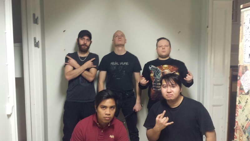 Five Men Posing Indoors