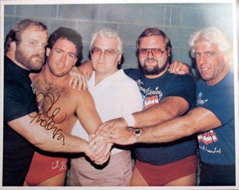 Five Men Posing Together — Blue