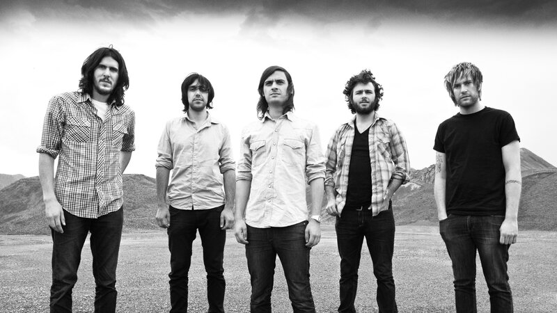 Five Men Standing — Black, Serious, Photograph, Mountains