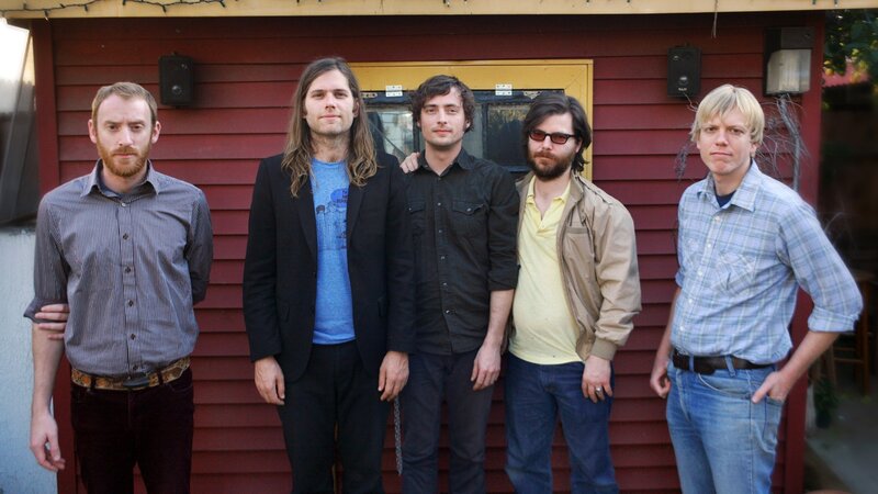 Five Men Standing — Red