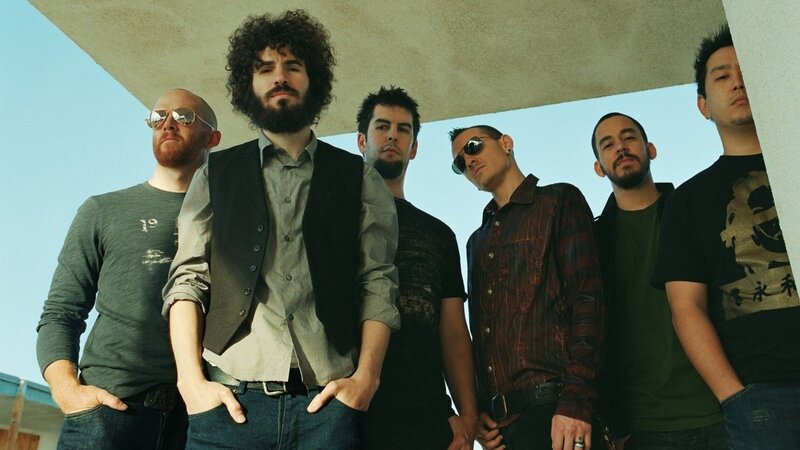 Five Men Standing Together — Blue