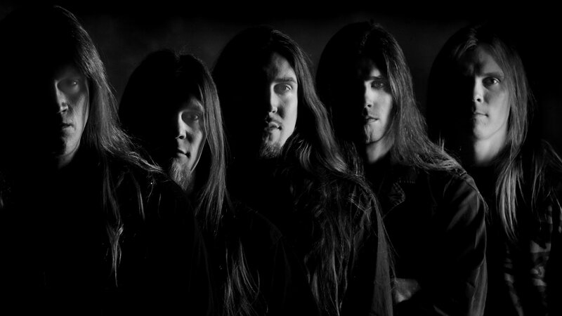 Five Men with Long Hair — Black, Dramatic