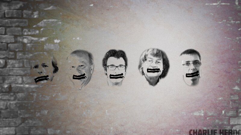 Five Men with Taped Mouths