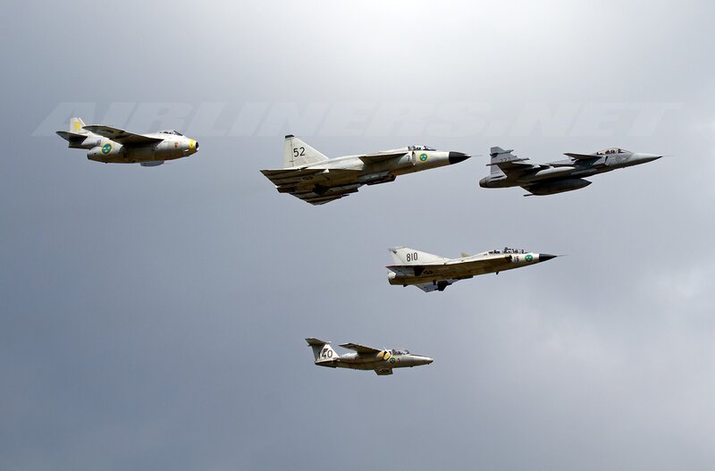 Five Military Jets in Formation