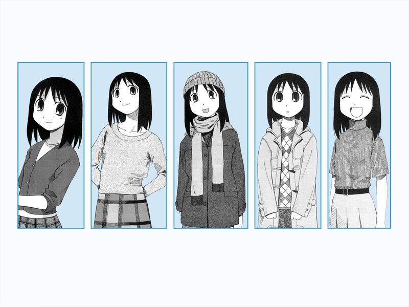Five outfits of a girl