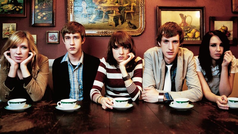 Five People at a Table — Brown