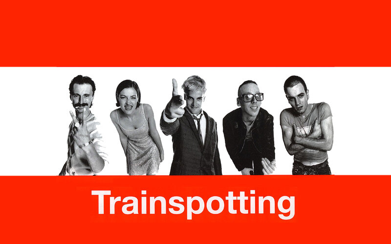 Five People Posing — Red, Bold
