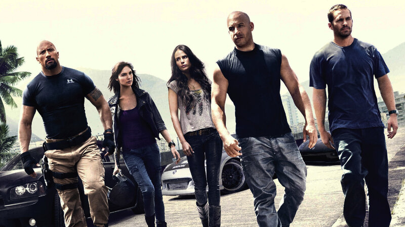 Five People Walking — Blue