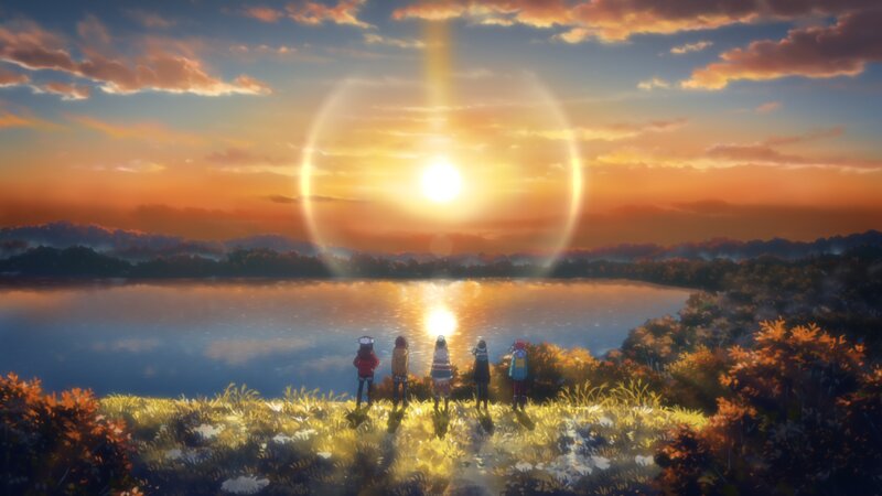 Five People Watching Sunset
