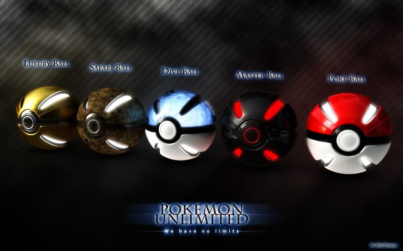 Five Poké Balls — Black