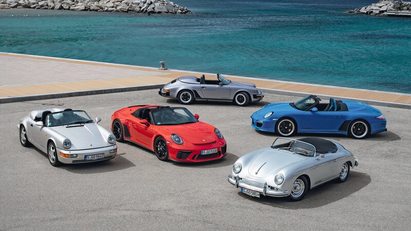 Five Porsche Cars