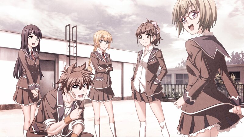 Five School Students — Brown