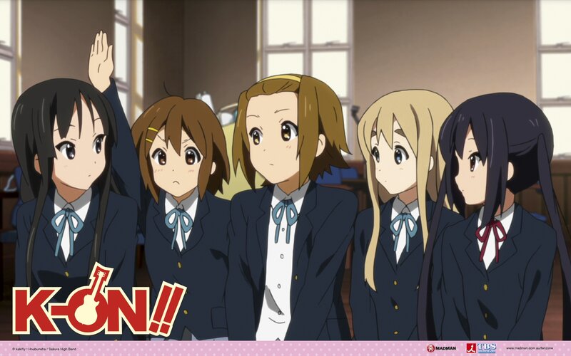 Five Schoolgirls in Uniform — Blue, Calm, Afternoon