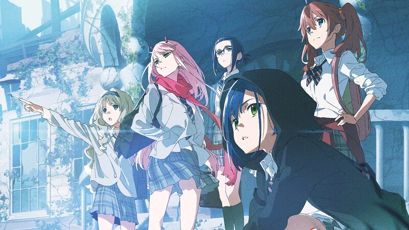 Five Schoolgirls in Uniform — Blue, Dramatic