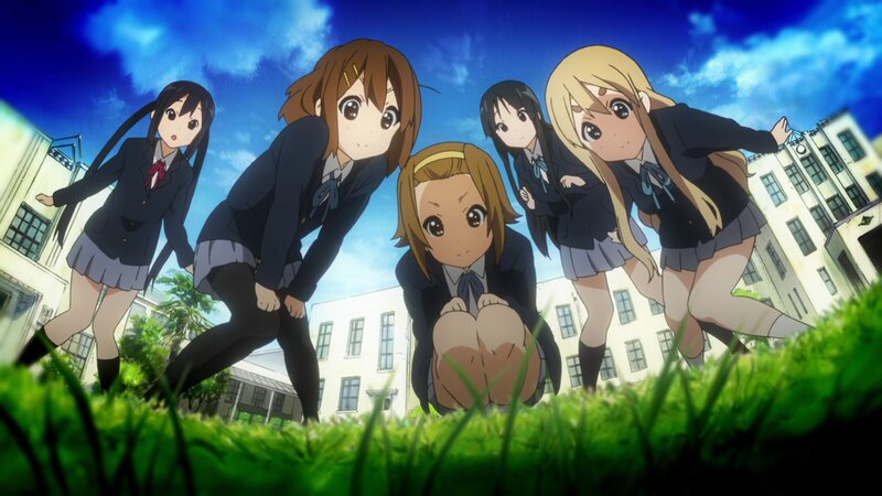 Five Schoolgirls in Uniform — Blue, Playful