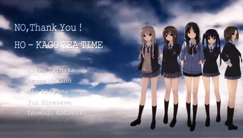 Five Schoolgirls in Uniforms — Blue, Dramatic