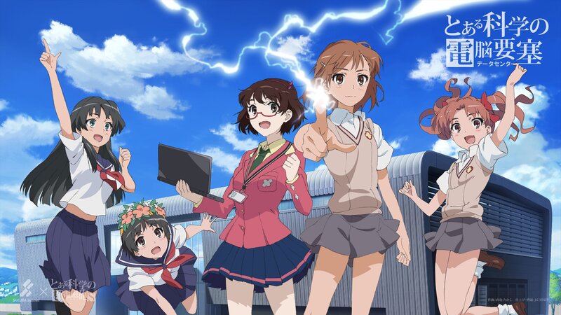 Five Schoolgirls in Uniforms — Blue, Energetic