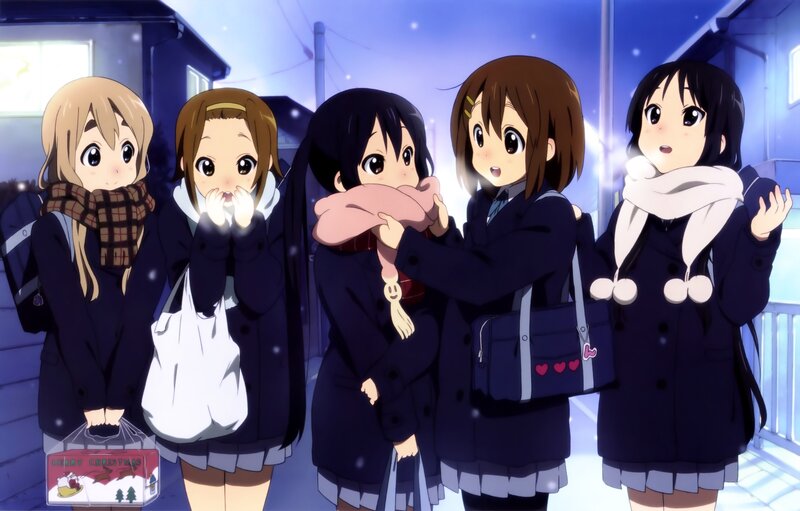 Five Schoolgirls in Winter — Blue, Cold