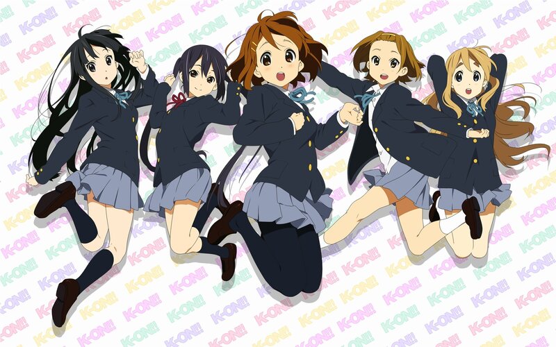 Five Schoolgirls Jumping — Blue