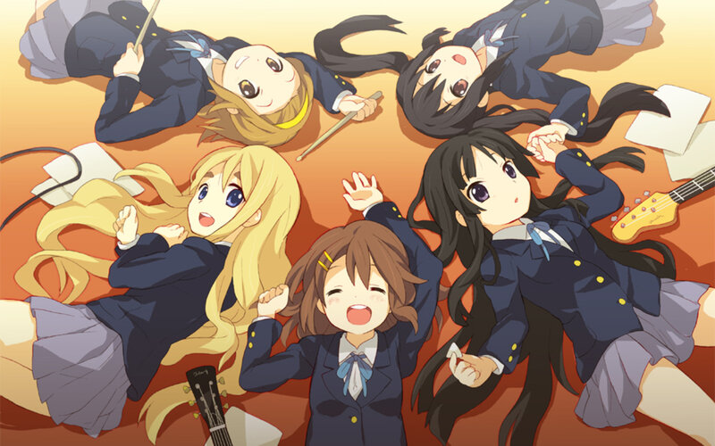 Five Schoolgirls Lying Down — Blue