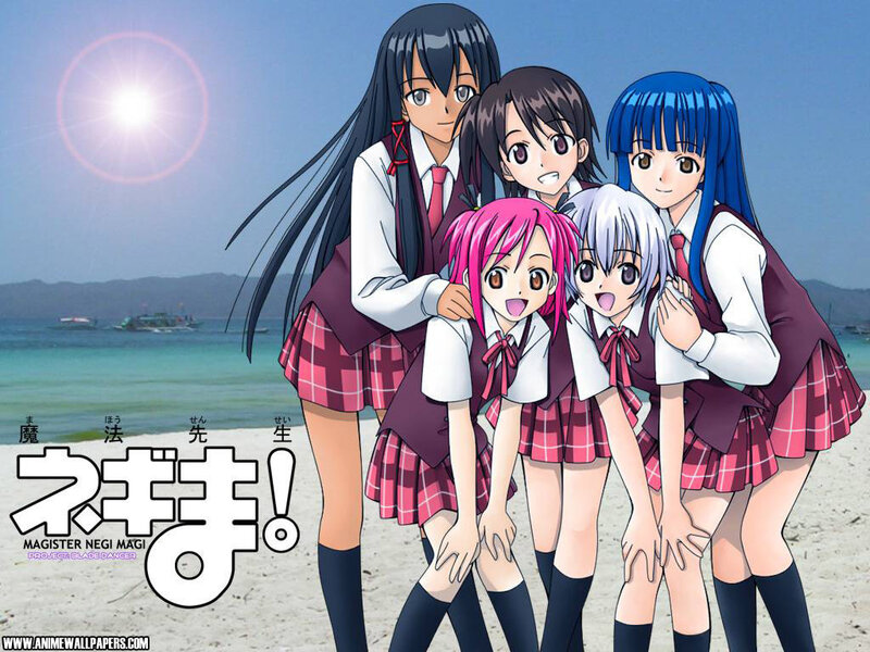 Five Schoolgirls on Beach
