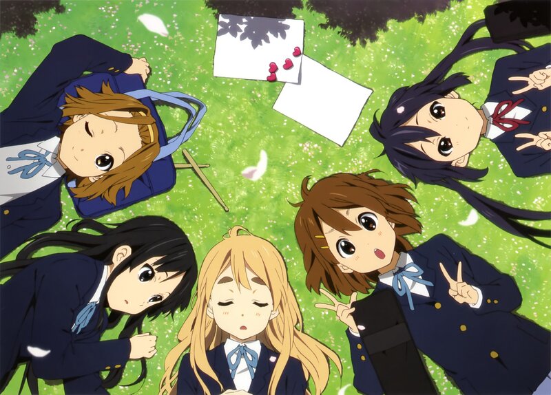 Five Schoolgirls on Grass — Green