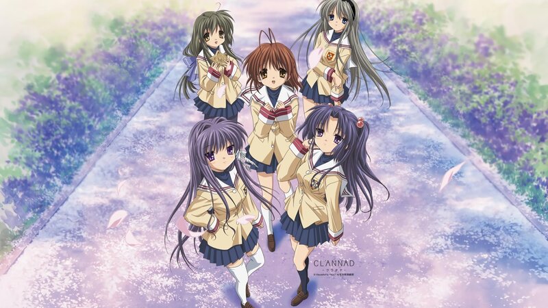 Five Schoolgirls on Path
