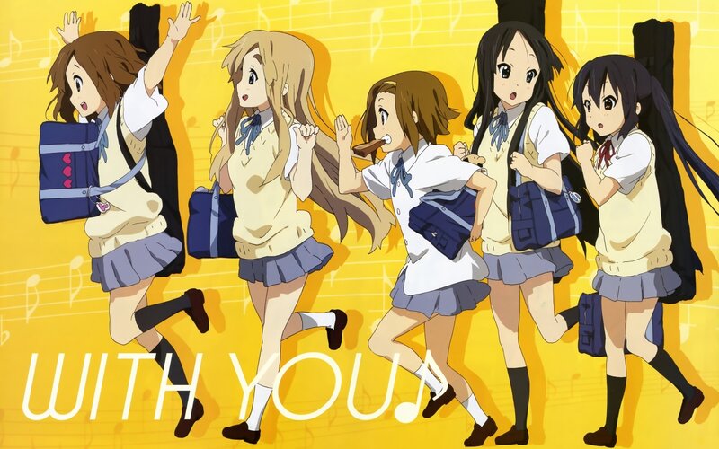 Five Schoolgirls Running — Yellow