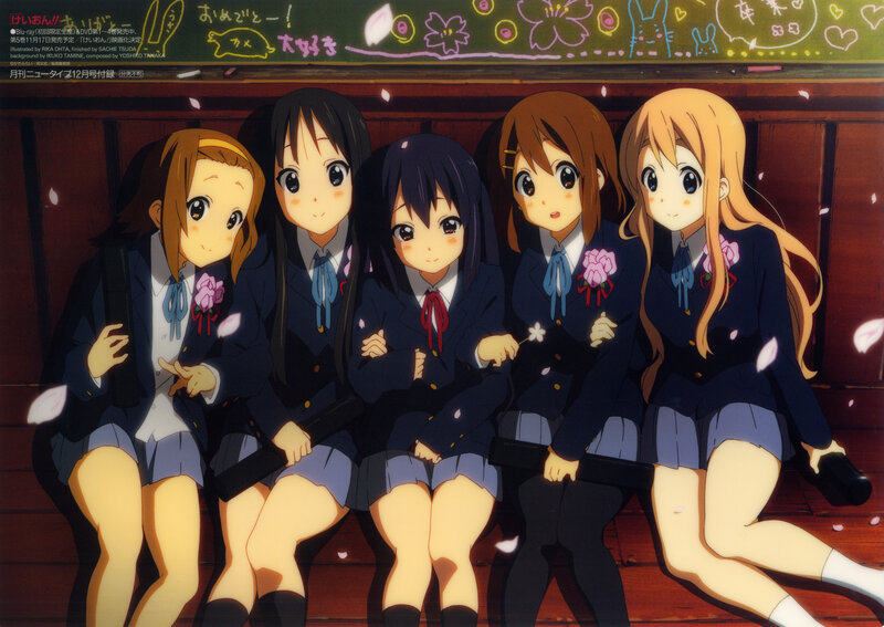 Five Schoolgirls Sitting