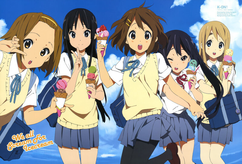 Five Schoolgirls with Ice Cream