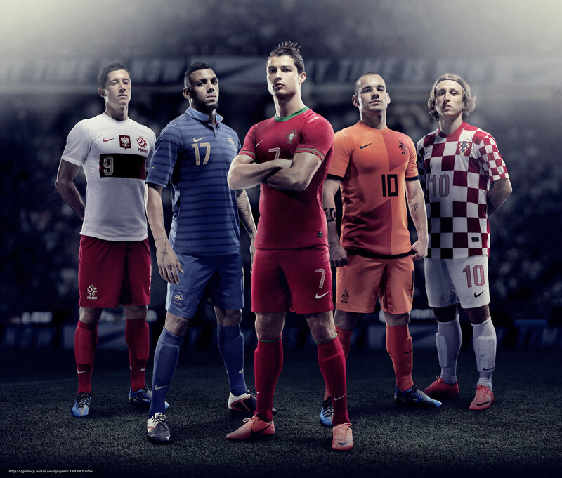 Five Soccer Players — Red