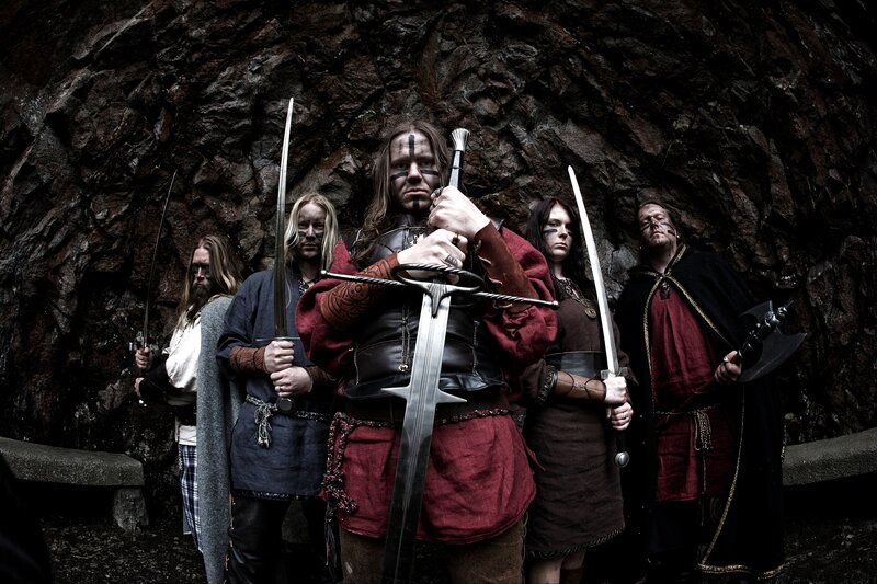 Five Warriors with Swords — Brown