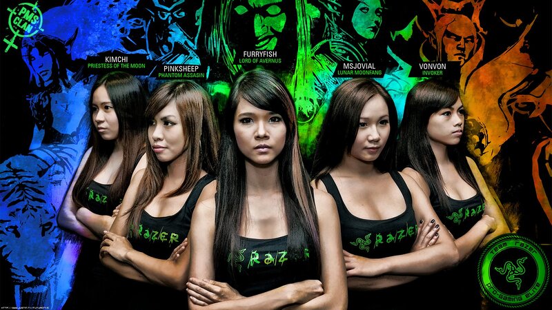 Five Women in Black Shirts — Dramatic